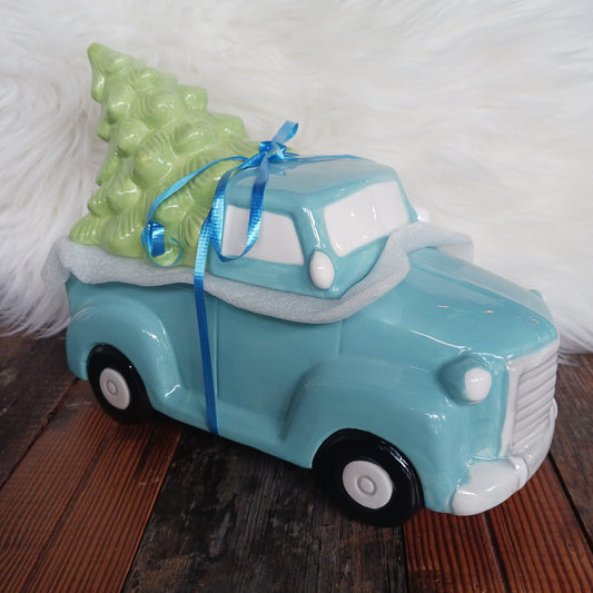 Christmas Cookie Jar - Blue Truck