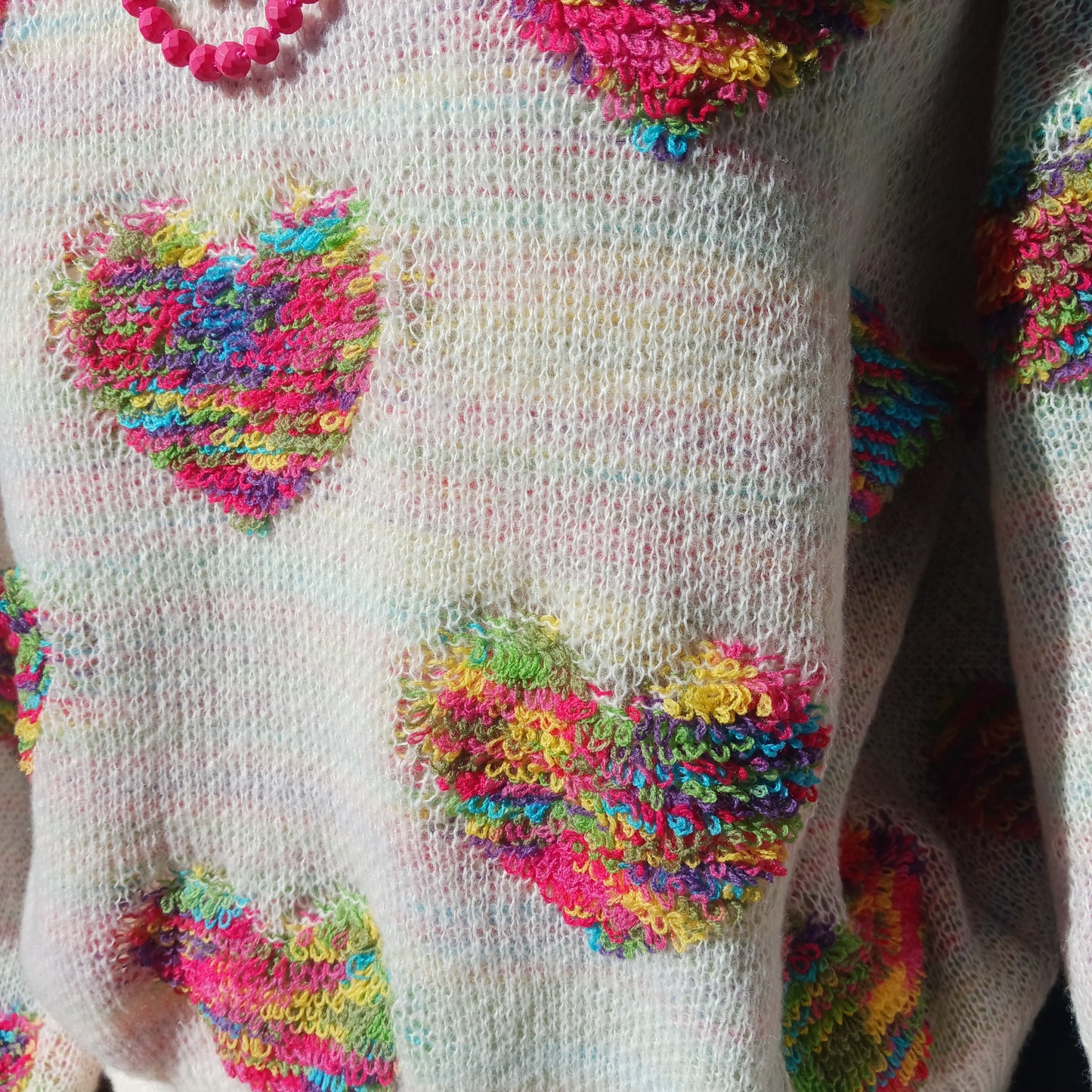 Colorful Heart Valentine' Day Sweater