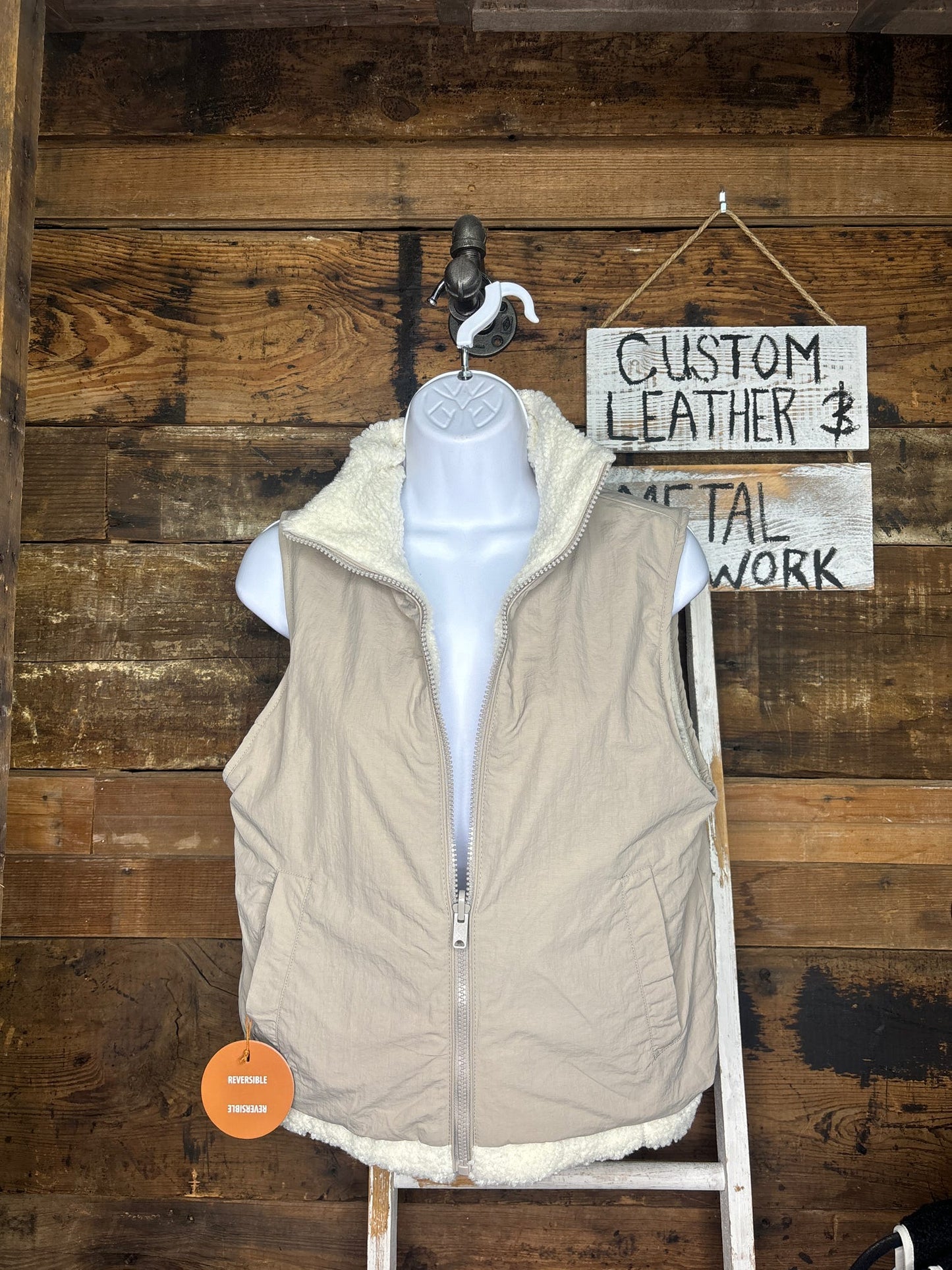 dual fleece zipper vest